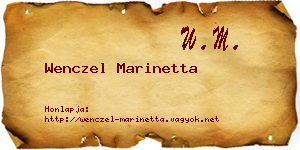 Wenczel Marinetta névjegykártya